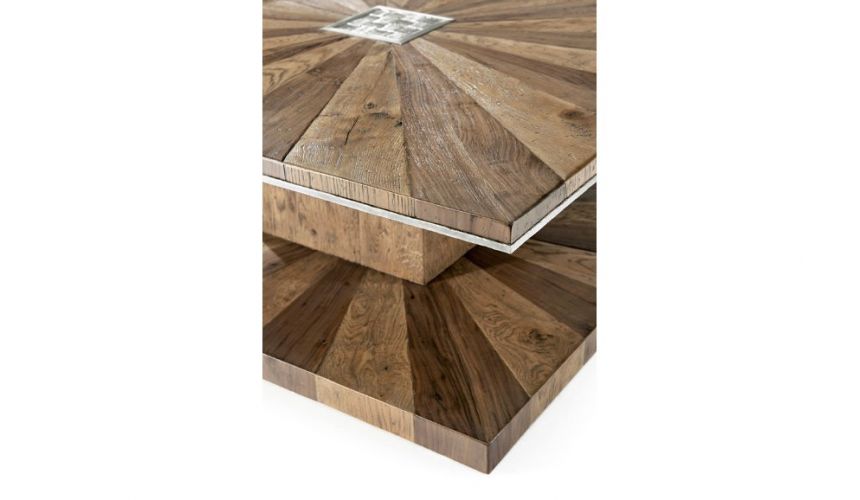 Rectangular and Square Coffee Tables Gorgeous Geometric Sunrise Cocktail Table
