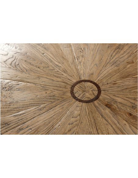Round and Oval Coffee tables Deluxe Round Rustic Oak Table