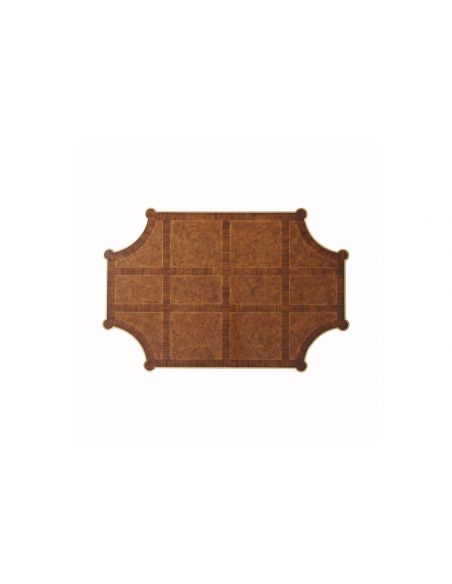 Round and Oval Coffee tables Classic and Grand Cocktail Table with Patterned Woodwork