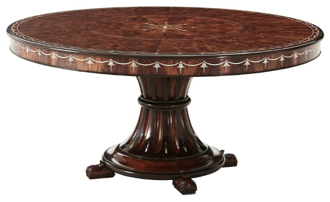 Dining Tables Exquisite White Floral Mahogany Table