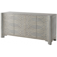 Breakfronts & China Cabinets High End and Sleek Stone Shaded Cabinet