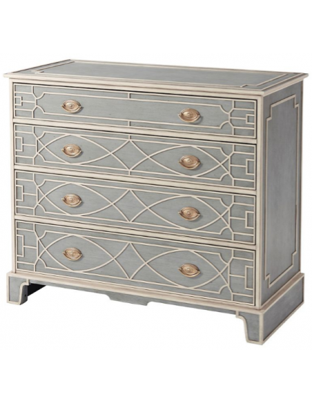 Exquisitely Patterned Spruce Chest of Drawers