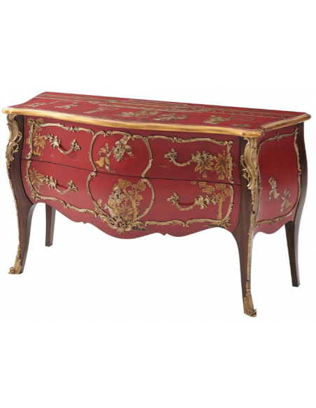Artful and Royal Ruby Chest of Drawers