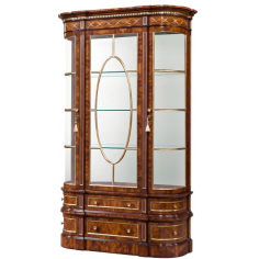 Stunning Honey Golden Geometric Display Cabinet