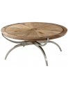 Round and Oval Coffee tables Deluxe Round Rustic Oak Table