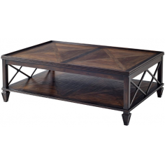 Rectangular and Square Coffee Tables Luxurious Mocha Rectangular Cocktail Table