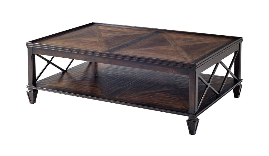 Rectangular and Square Coffee Tables Luxurious Mocha Rectangular Cocktail Table