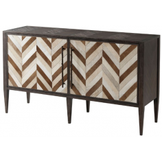 Breakfronts & China Cabinets High End Deluxe Chevron Cabinet