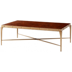 Rectangular and Square Coffee Tables Elegantly Veneered Summer Glow Cocktail Table