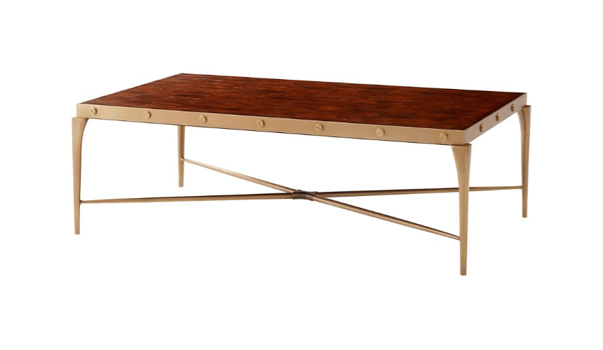 Rectangular and Square Coffee Tables Elegantly Veneered Summer Glow Cocktail Table