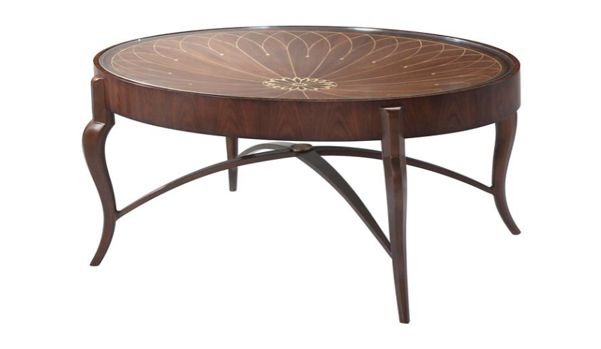 Round and Oval Coffee tables Beautiful Petals of Summer Oval Cocktail Table