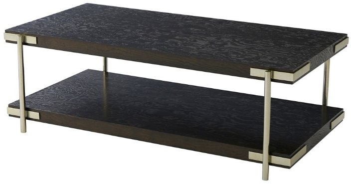 Rectangular and Square Coffee Tables Elegant and Modern Pristine Black Cocktail Table