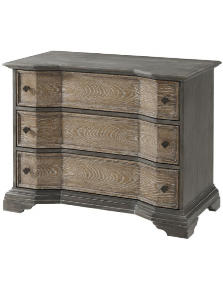 Grand and Rustic Seafoam Grey Chest of Drawers
