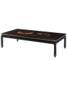Rectangular and Square Coffee Tables Luxurious Garden in Darkness Mahogany Cocktail Table