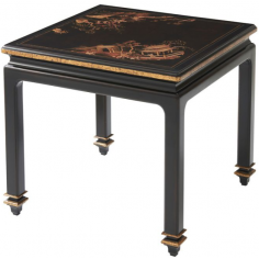 TABLES - SIDE, LAMP & BEDSIDE Luxurious Garden at Midnight Accent Table