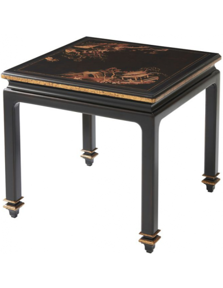 Luxurious Garden at Midnight Accent Table 