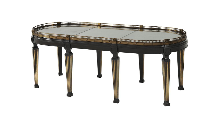 Round and Oval Coffee tables Elegant Crowned Reflection Cocktail Table