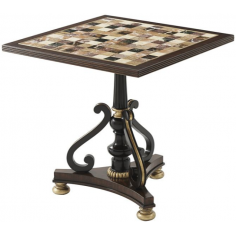 TABLES - SIDE, LAMP & BEDSIDE Lovely Chess in the Park Accent Table