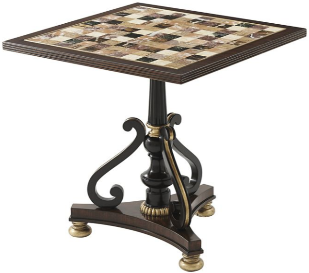 TABLES - SIDE, LAMP & BEDSIDE Lovely Chess in the Park Accent Table