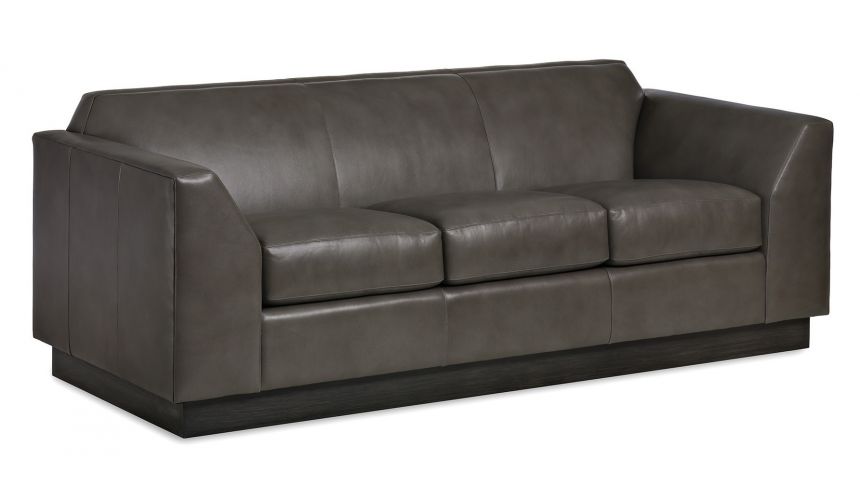 SOFA, COUCH & LOVESEAT High End Slate Gray Leather Sofa