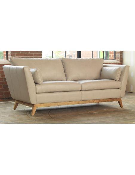 SOFA, COUCH & LOVESEAT Lovely Modern Vanilla Leather Sofa