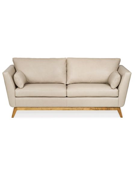 SOFA, COUCH & LOVESEAT Lovely Modern Vanilla Leather Sofa