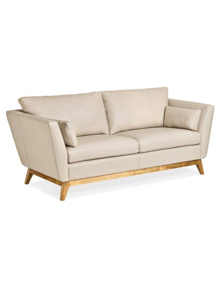 Lovely Modern Vanilla Leather Sofa