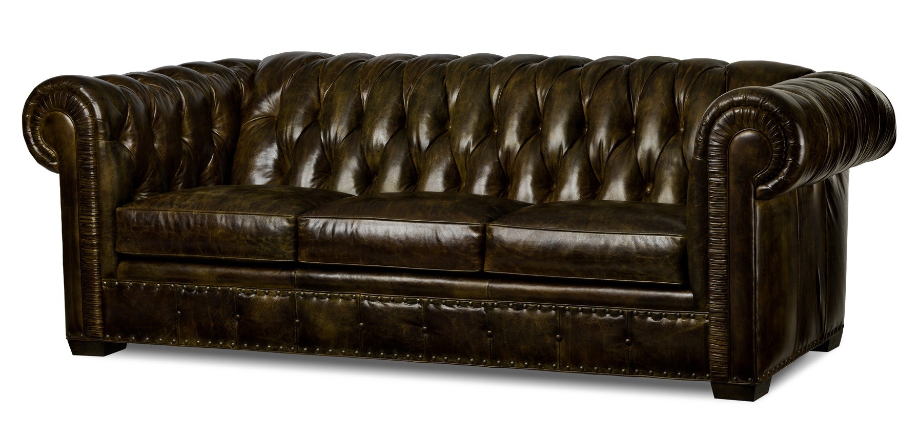 SOFA, COUCH & LOVESEAT Breathtaking Mother Earth Buttoned Leather Sofa