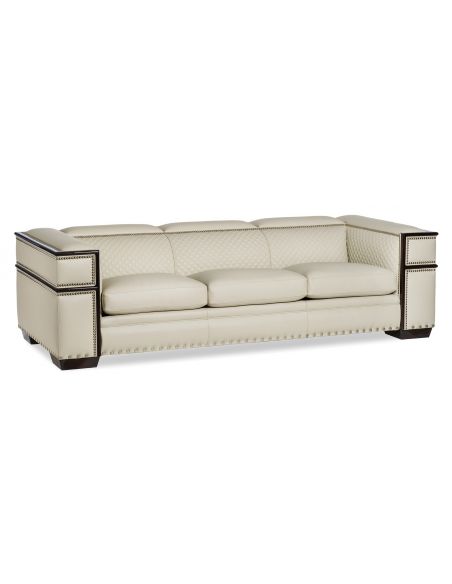 Elegant Modern and Geometric Off-White Sofa