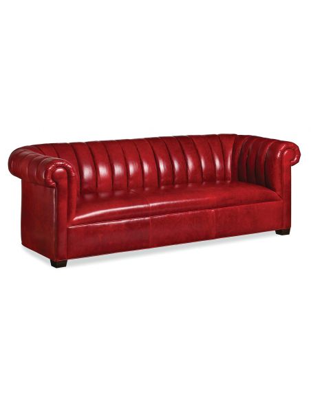 The Devil Wears Red Hot Leather Sofa 