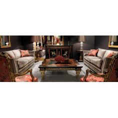 Breakfronts & China Cabinets Elegant Coral Lake at Midnight Furniture Set 2
