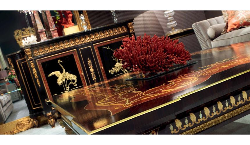 Breakfronts & China Cabinets Elegant Coral Lake at Midnight Furniture Set