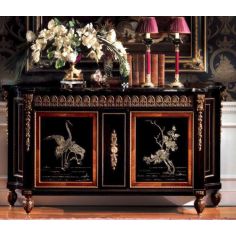 Breakfronts & China Cabinets Elegant Coral Lake at Midnight Furniture Set