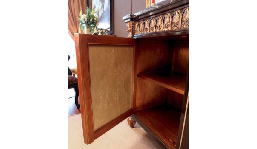 Breakfronts & China Cabinets Elegant Coral Lake at Midnight Furniture Set