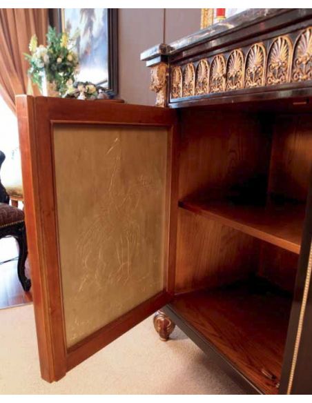 Breakfronts & China Cabinets Elegant Coral Lake at Midnight Furniture Set