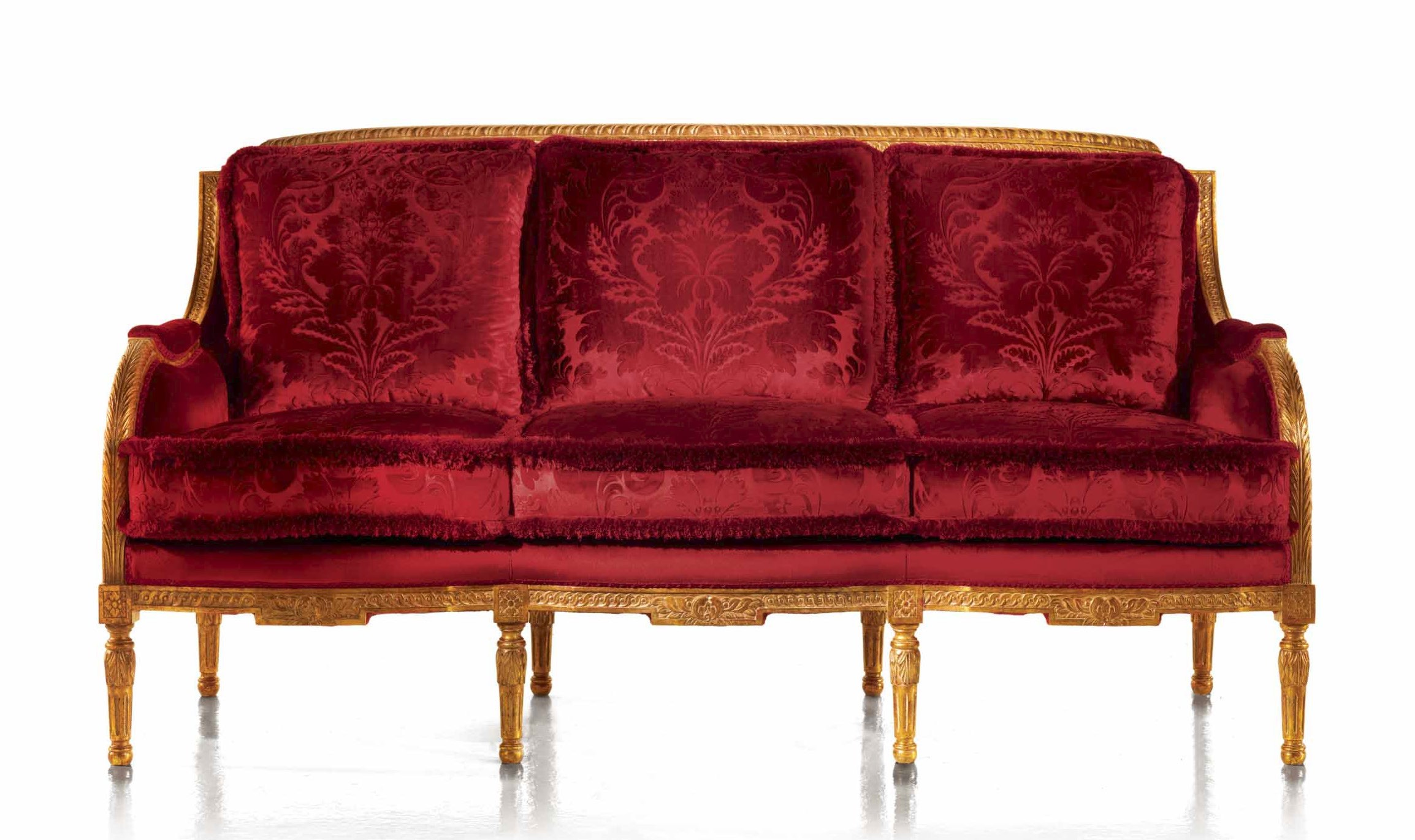 SOFA, COUCH & LOVESEAT Deluxe and Royal Scarlet Seating Set