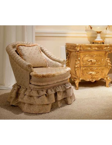 Queen and King Sized Beds Luxurious Golden Grecian Bedroom Furniture Set