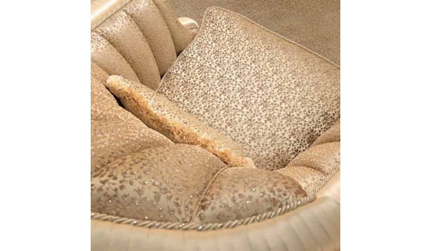 Queen and King Sized Beds Luxurious Golden Grecian Bedroom Furniture Set