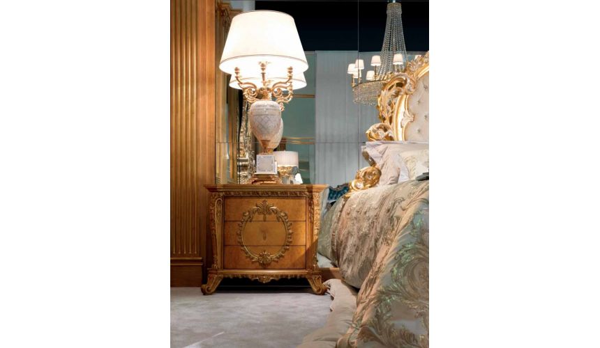 Queen and King Sized Beds Elegant Forest Silver Snow Bedroom Furniture Set