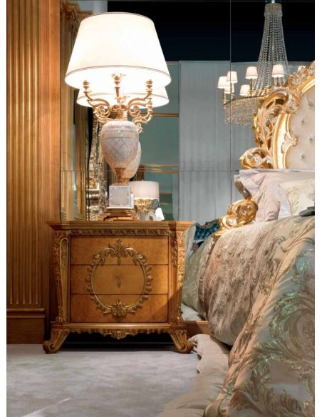Queen and King Sized Beds Elegant Forest Silver Snow Bedroom Furniture Set