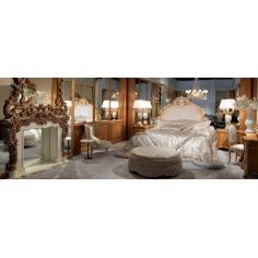 Queen and King Sized Beds Elegant Forest Silver Snow Bedroom Furniture Set 2