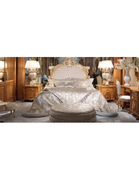 Queen and King Sized Beds Elegant Forest Silver Snow Bedroom Furniture Set