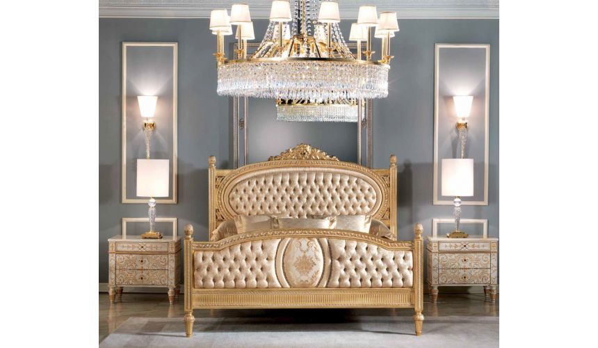 Royal And Pure Golden Bedroom Furniture Set, Gold Bedroom Dresser Set