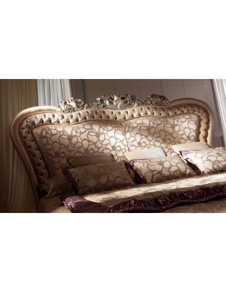 Queen and King Sized Beds High End Velvet Petals Bedroom Furniture Set
