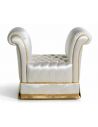 CHAIRS, Leather, Upholstered, Accent Stunning Precious Metals Furniture Set
