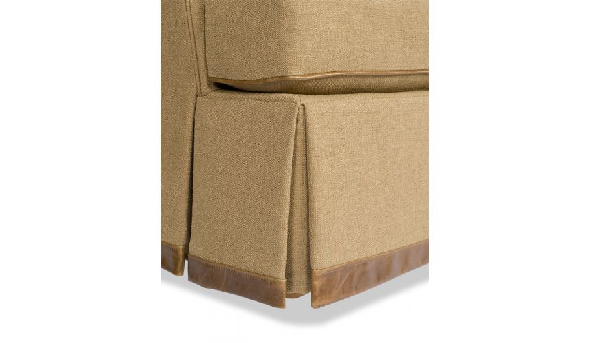 SOFA, COUCH & LOVESEAT Tan Sofa with Floral pillow