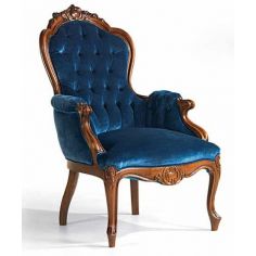 CHAIRS, Leather, Upholstered, Accent Royal Blue of the Sea Armchair
