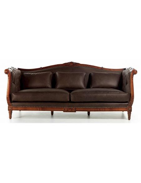Elegant Black Coffee 3 Seat Sofa