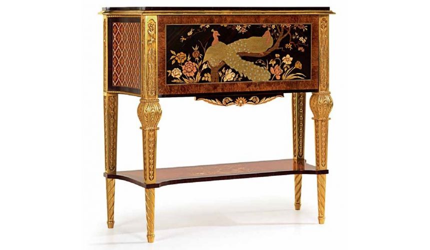 CHAIRS, Leather, Upholstered, Accent Gorgeous Birds of Color Furniture Set