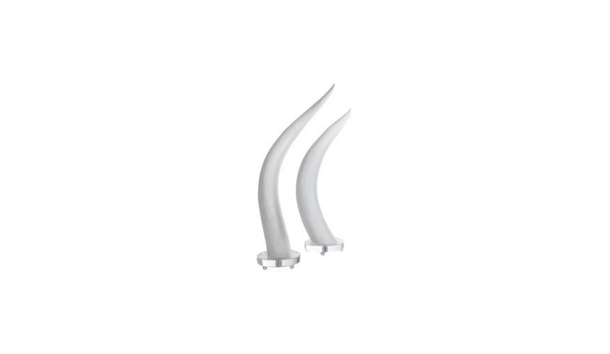 Decorative Accessories White Horns (Set of 2)